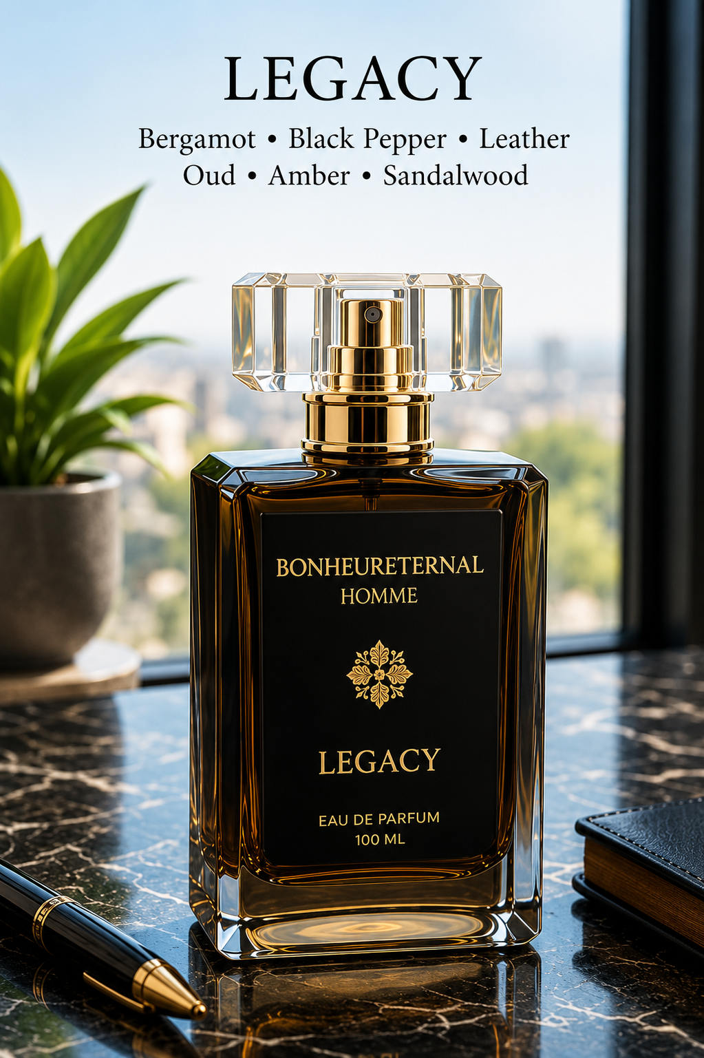BONHEURETERNAL Legacy — golden resin and amber eau de parfum